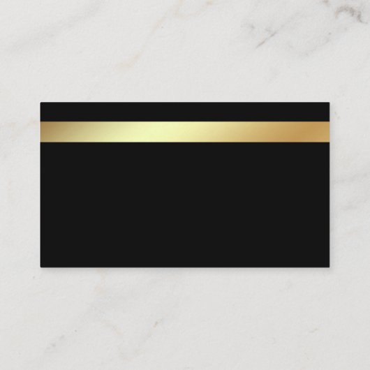 企業のでモダンでスタイリッシュな専門の黒い金ゴールド 名刺 (裏面)