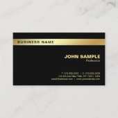 企業のでモダンでスタイリッシュな専門の黒い金ゴールド 名刺 (正面)