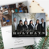 企業ので幸せな休日のロゴビジネス写真カード シーズンカード