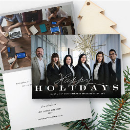 企業ので幸せな休日のロゴビジネス写真カード シーズンカード