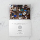 企業ので幸せな休日のロゴビジネス写真カード シーズンカード (内部)