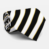 企業ので黒く及び白くストライプのなタイ ネクタイ (ロール)