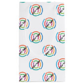 企業のなあなたのロゴのカスタムな会社ビジネスを加えて下さい スモールペーパーバッグ (裏面)