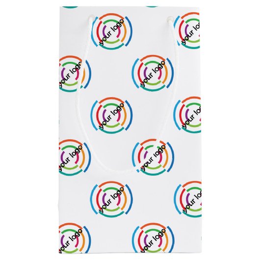 企業のなあなたのロゴのカスタムな会社ビジネスを加えて下さい スモールペーパーバッグ (裏面)