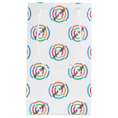 企業のなあなたのロゴのカスタムな会社ビジネスを加えて下さい スモールペーパーバッグ (正面)