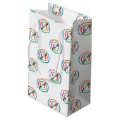 企業のなあなたのロゴのカスタムな会社ビジネスを加えて下さい スモールペーパーバッグ (裏面アングル)