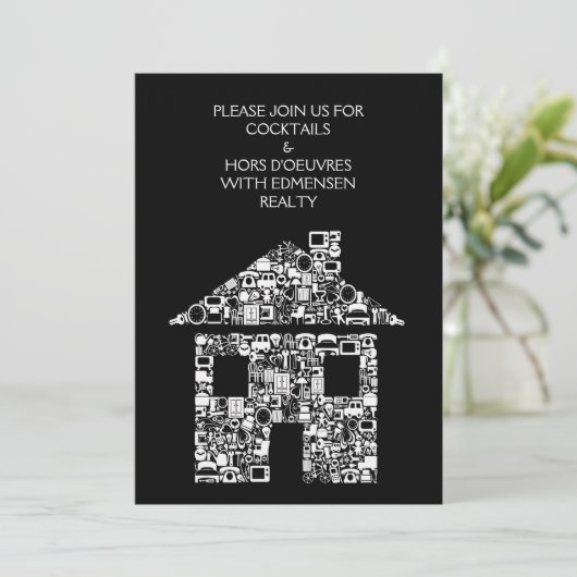 企業のなイベントのカクテルパーティーDIYの招待状 招待状 (スタンド正面)