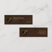 企業のなミニマリストの罰金の木製の穀物CEO スキニー名刺 (正面/裏面)