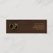 企業のなミニマリストの罰金の木製の穀物CEO スキニー名刺 (裏面)