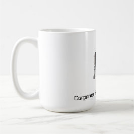 企業のなロボットはコーヒー、レトロのヴィンテージのロボットを愛します コーヒーマグカップ