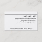 企業のな写真の名刺-専門の青 名刺 (裏面)