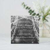 企業のな募金活動のパーティーのひもは銀をつけます 招待状 (スタンド正面)