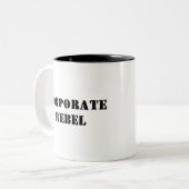 企業のな反逆のコーヒー・マグ ツートーンマグカップ (正面左)