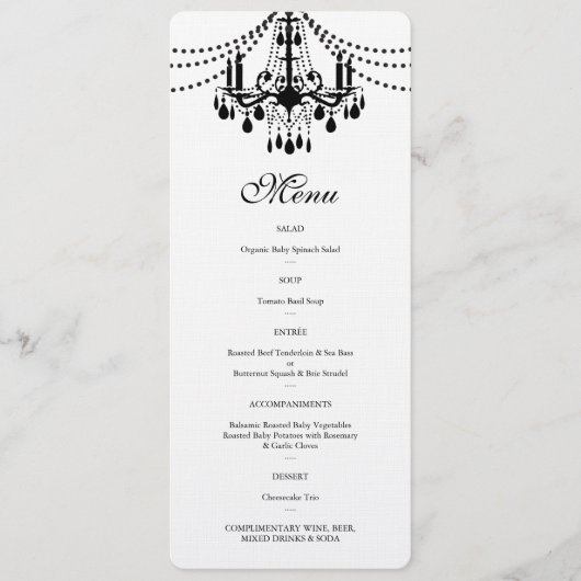 企業のな夕食メニュー メニュー (正面)