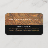 企業のな大理石の黒い名刺 名刺 (裏面)