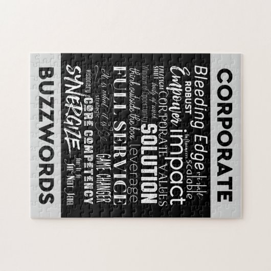 企業のな専門語ビジネス専門語のタイポグラフィの芸術 ジグソーパズル (横)