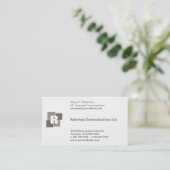 企業のな正方形の名刺 名刺 (スタンド正面)