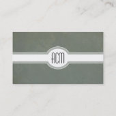 企業のな灰色の緑のイタリアンでグランジなヴィンテージの効果 名刺 (裏面)