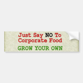企業のな食糧無し バンパーステッカー