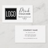 企業のな飲み物のバウチァ|の会社のロゴの広告宣伝 名刺 (正面/裏面)