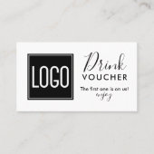 企業のな飲み物のバウチァ|の会社のロゴの広告宣伝 名刺 (正面)