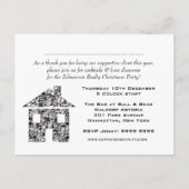 企業のイベントカクテルパーティーDIY招待状 インビテーションポストカード (裏面)