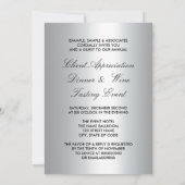 企業のイベントクライアントの評価企業の 招待状 (裏面)