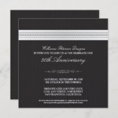 企業のイベントリボン招待状（白黒） 招待状 (正面/裏面)