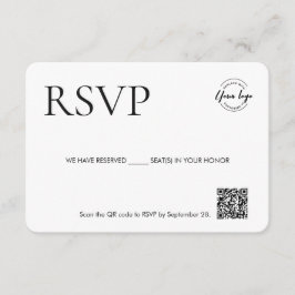 企業のイベントロカスタムゴ予約座席QRコード エンクロージャーカード