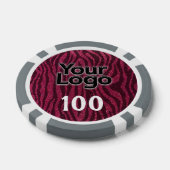 企業のイベントロゴグリッターアニマルプリント ポーカーチップ (シングル)