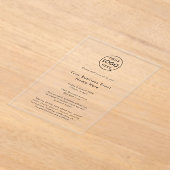 企業のイベント | ミニマルプロフェッショナル事業 アクリル招待状 (レイダウン)