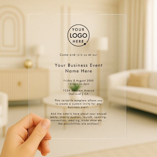 企業のイベント | ミニマルプロフェッショナル事業 アクリル招待状