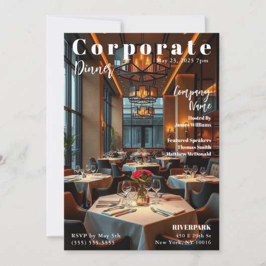 企業のイベント 招待状 (正面)