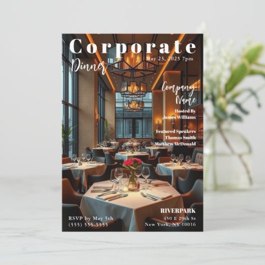 企業のイベント 招待状 (スタンド正面)