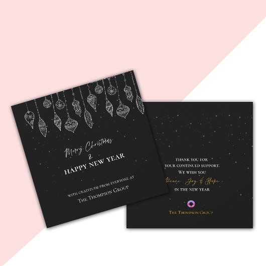 企業のエレガント白黒 シーズンカード