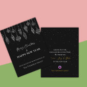 企業のエレガント白黒 シーズンポストカード