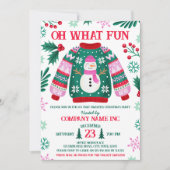 企業のオフィスホリディアグッドセーターパーティー 招待状 (正面)