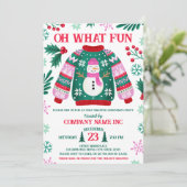 企業のオフィスホリディアグッドセーターパーティー 招待状 (スタンド正面)