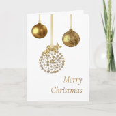 企業のオーナメントと詩のクリスマスカード。 カード (正面)