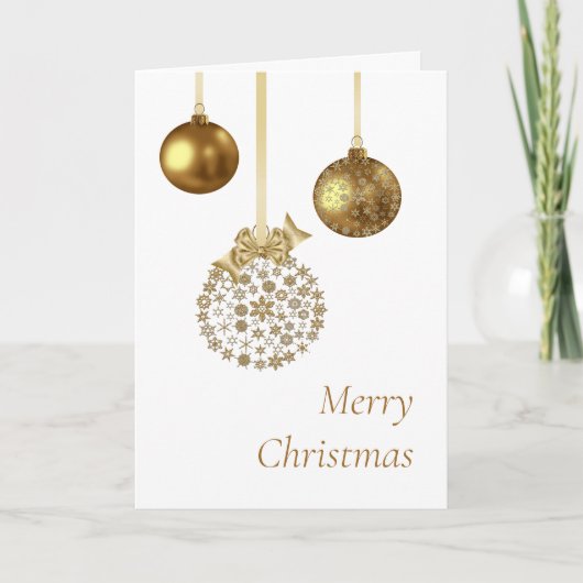 企業のオーナメントと詩のクリスマスカード。 カード (正面)