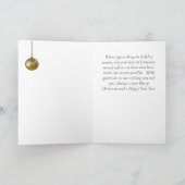 企業のオーナメントと詩のクリスマスカード。 カード (内部)