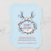 企業のカイロプラクティックフラットクリスマスホリデーカード シーズンカード (正面/裏面)