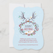 企業のカイロプラクティックフラットクリスマスホリデーカード シーズンカード (正面)