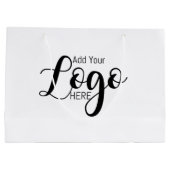 企業のカスタムロゴ従業員の評価 ラージペーパーバッグ (裏面)