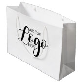 企業のカスタムロゴ従業員の評価 ラージペーパーバッグ (裏面アングル)