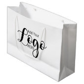 企業のカスタムロゴ従業員の評価 ラージペーパーバッグ (正面アングル)