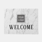 企業のカスタムロ大理石モダン歓迎 ドアマット (正面)