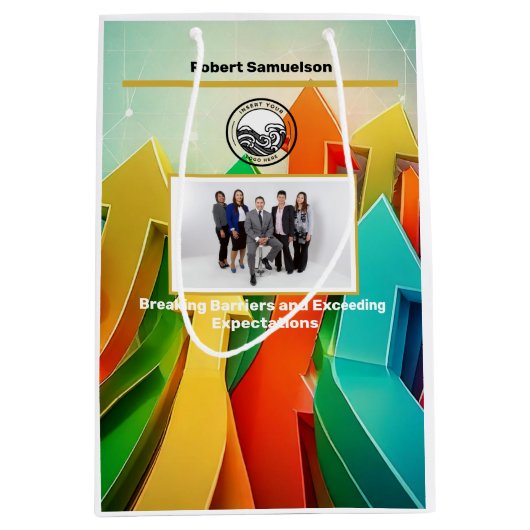 企業のギフト抱き枕 ミディアムペーパーバッグ (正面)