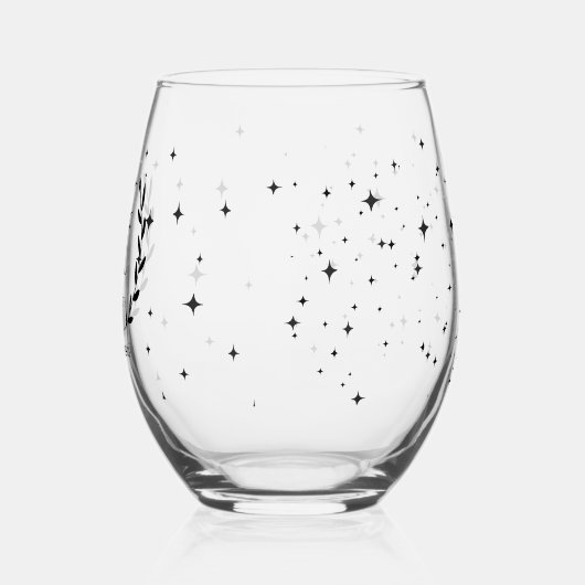 企業のクライアントのモノグラム一括ギフト茎なし ステムなしワイングラス (左)