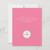 企業のクリスマスのフェミニン飾り ノートカード (裏面)